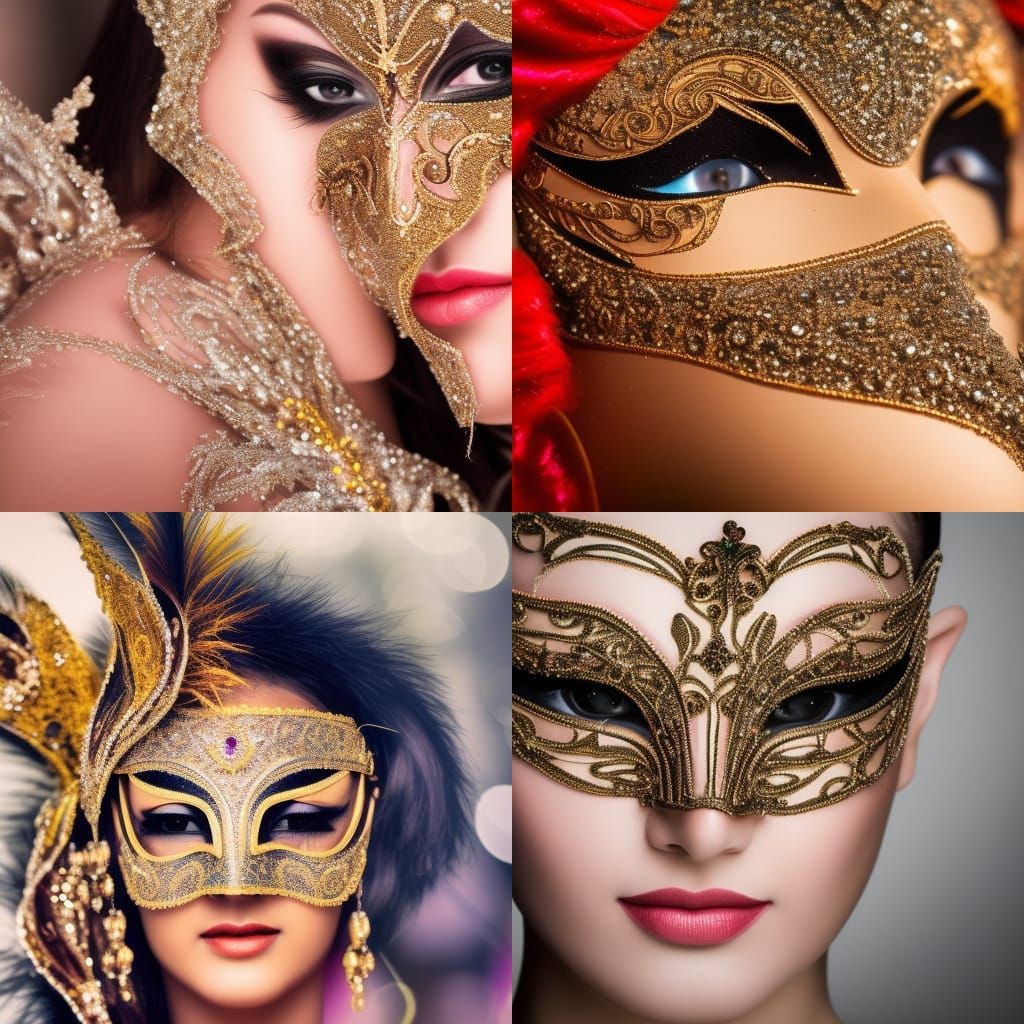 Masquerade upclose detailed 8k exquisite rich powerful loving sleek