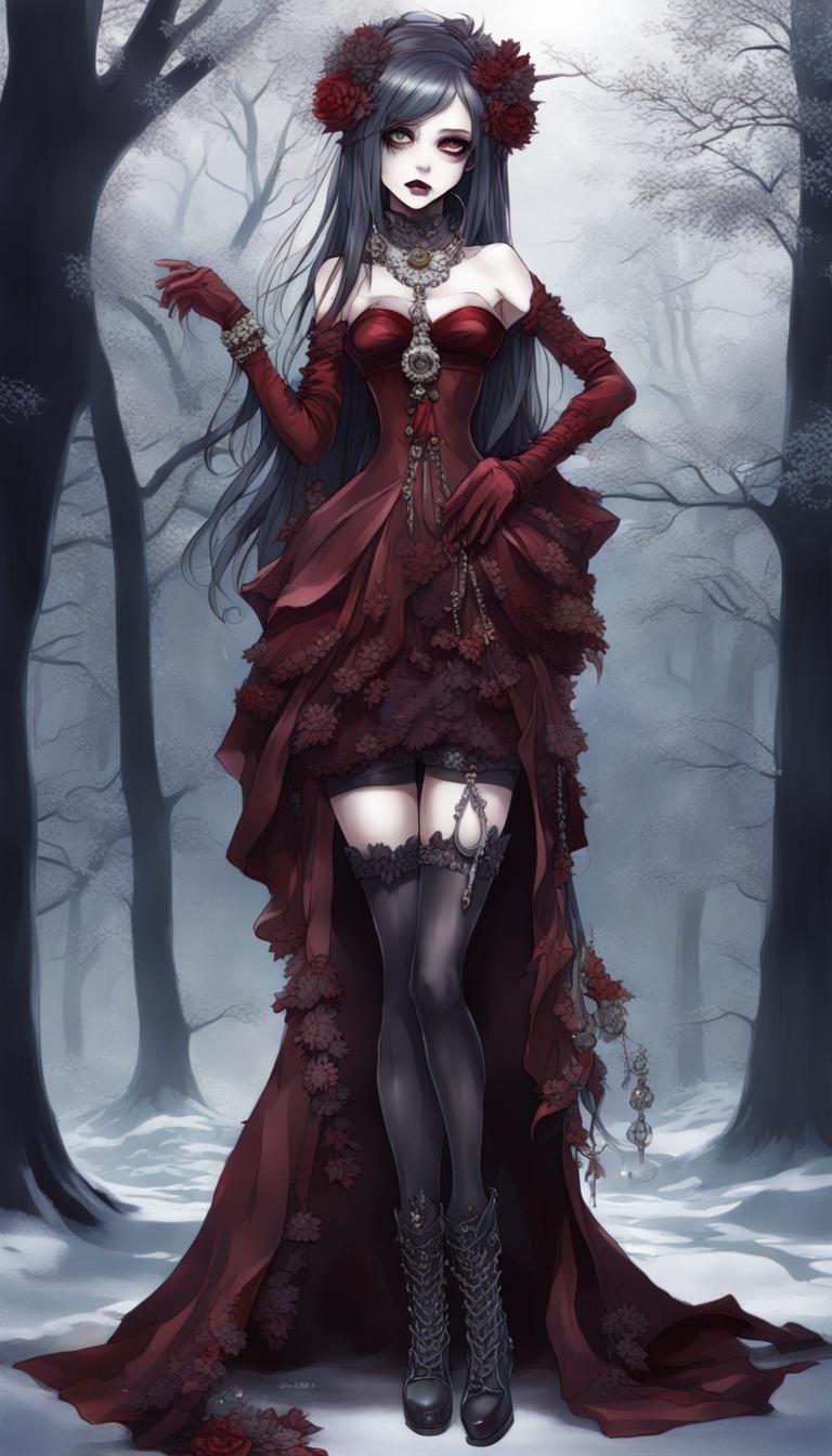 fashion, digital highly artistic, full body in silk boots an...