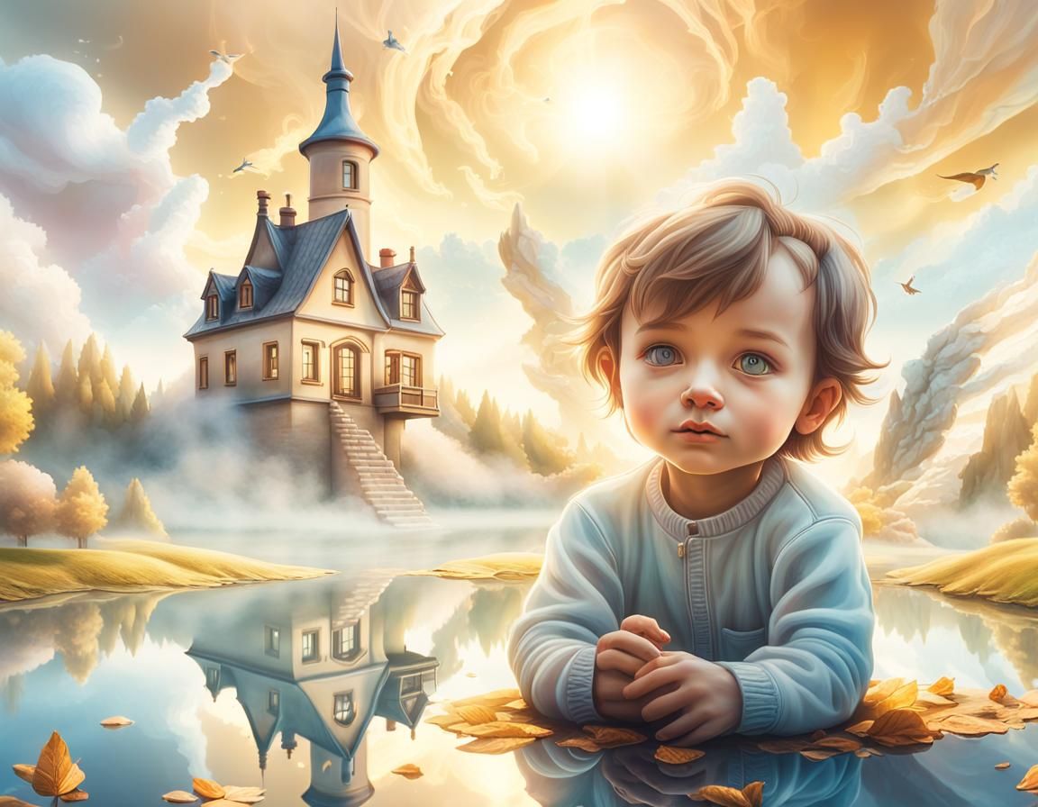 a seahorse among fish