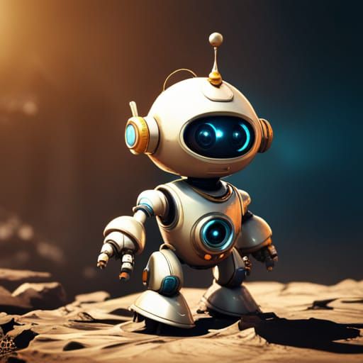 Adorable cute robot