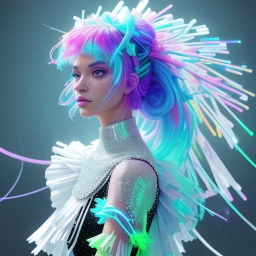 Sequin + neon art