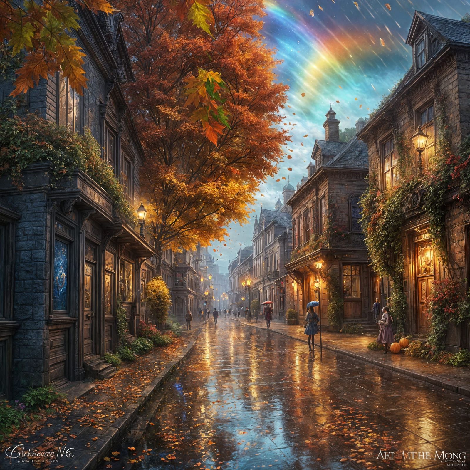 rainy autumn street  by @OneMich01