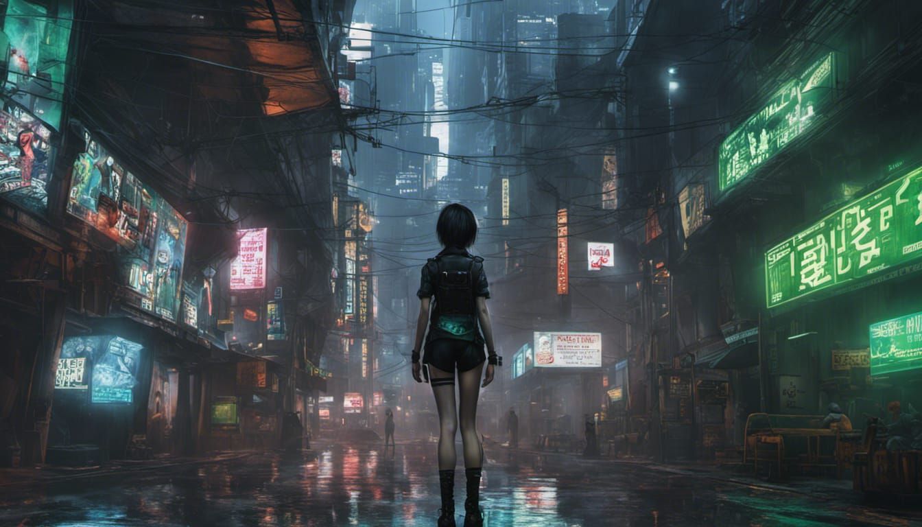 Lost in Cyberpunk Dystopia