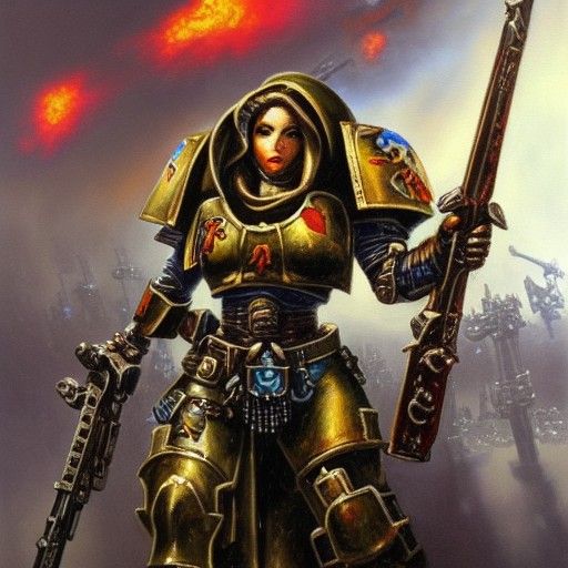 sister of battle from Warhammer 40k universe - AI Generated Artwork ...