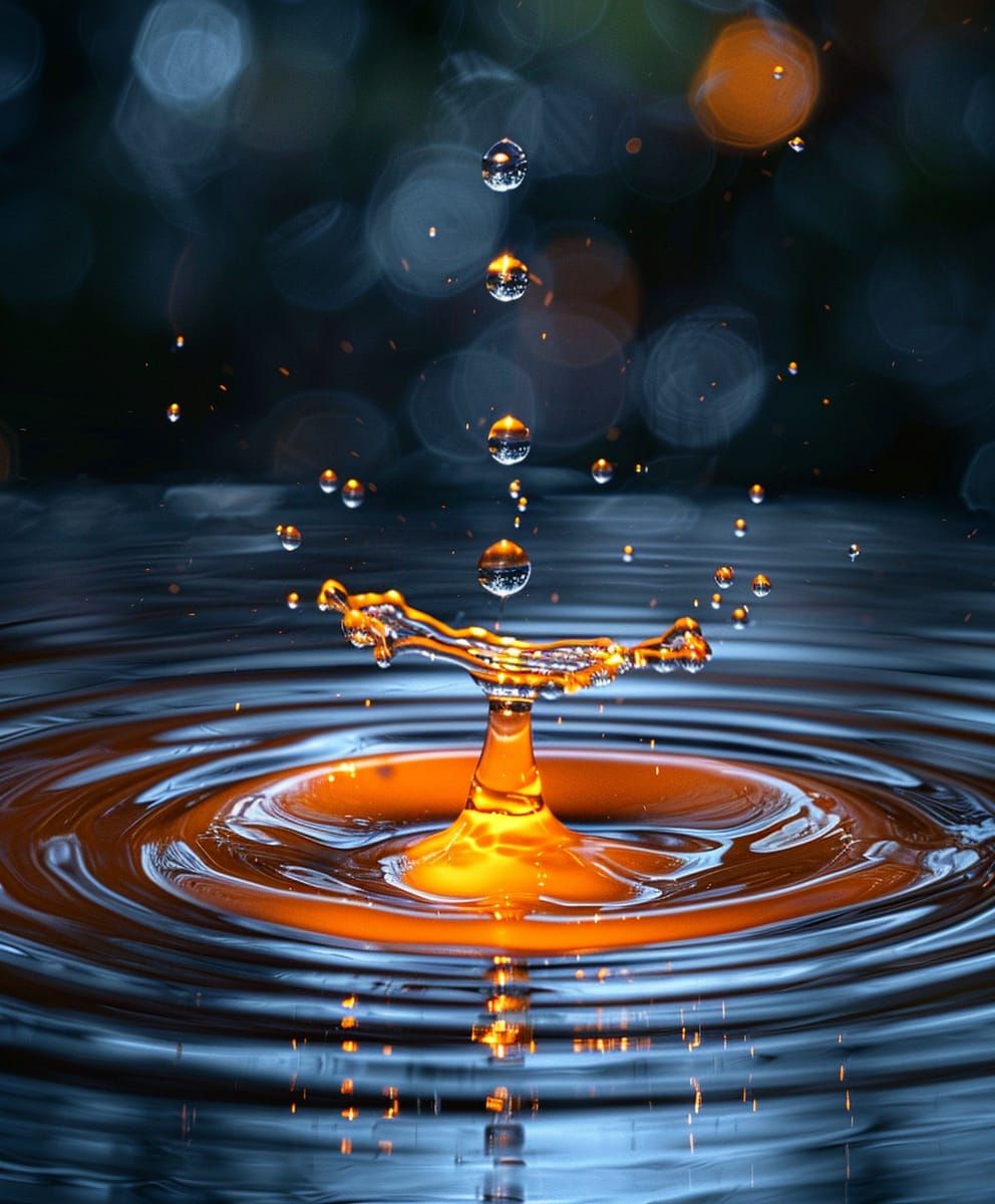 Macro Water Drop Photography