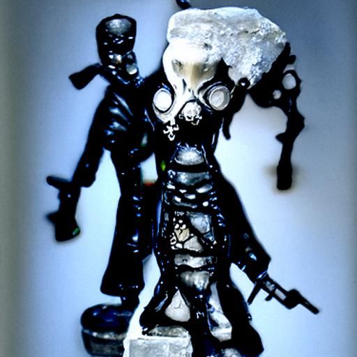 The deadly assassin gothic art resin cast biopunk