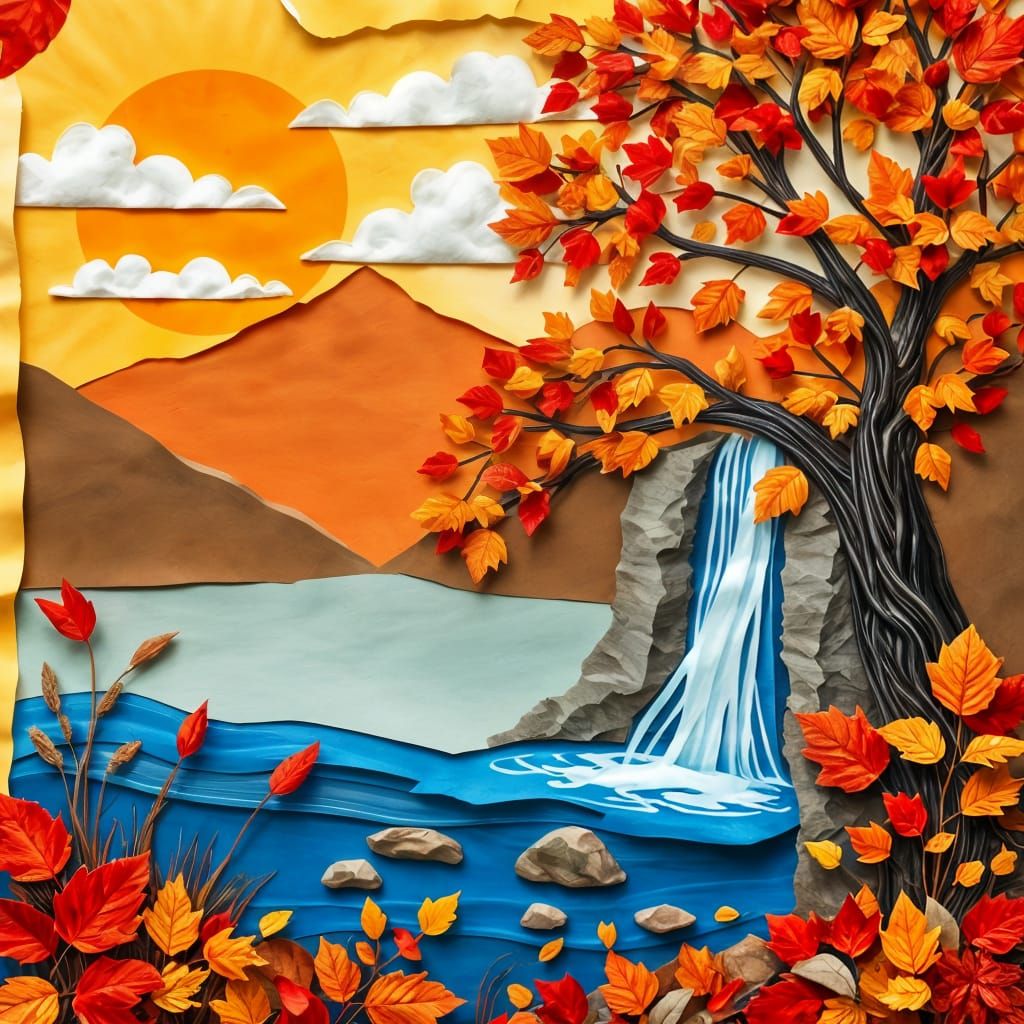 Fall At The Waterfall