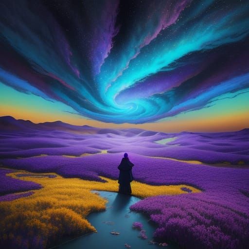 Dreamlike Surrealism in Vibrant Triadic Colors