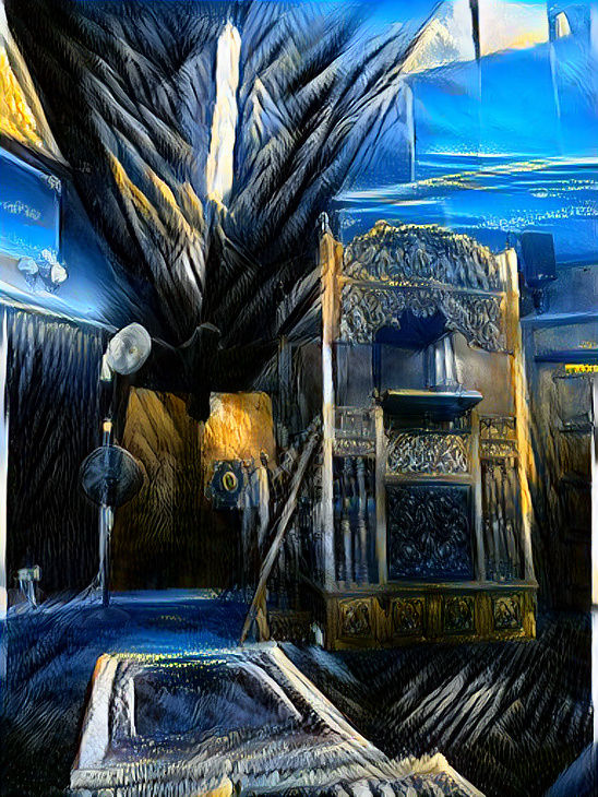 The mimbar or pulpit where i had the prayer friday assembly just now