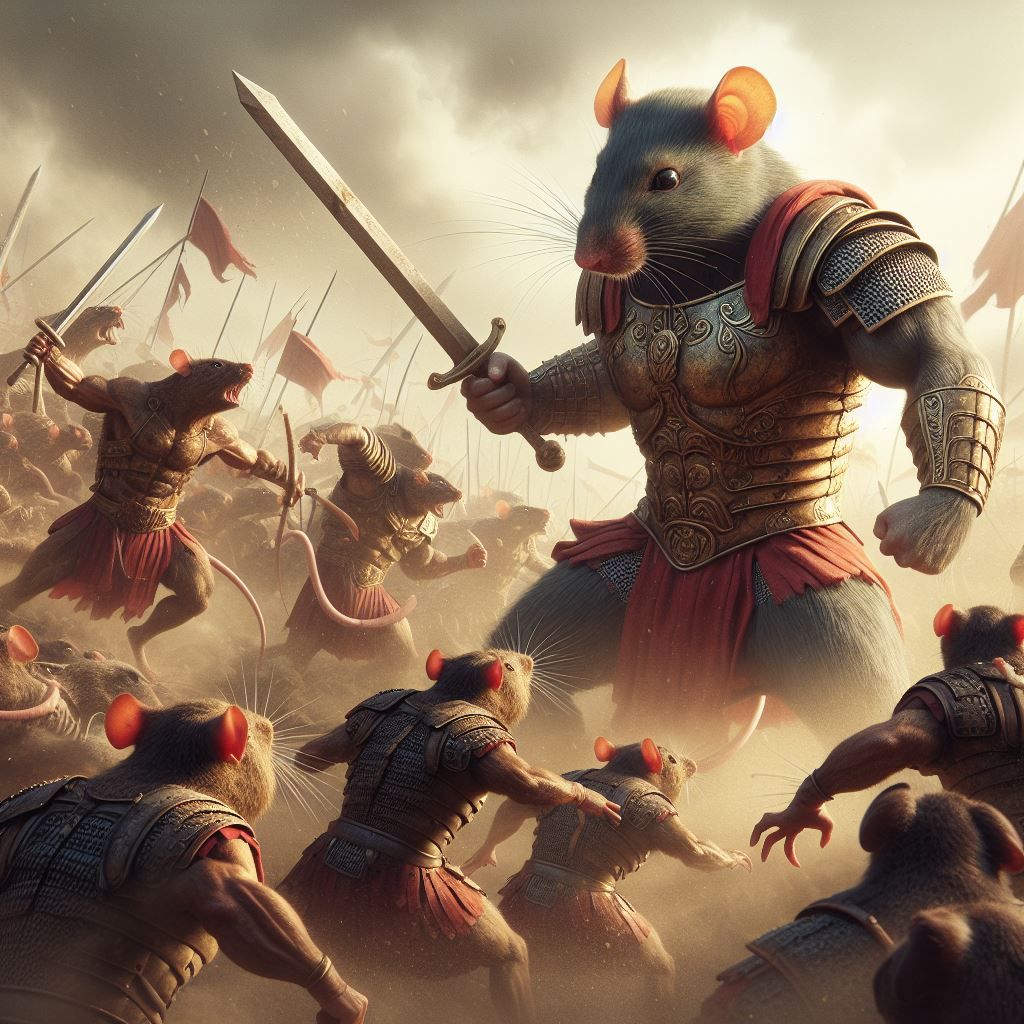 Fall of the Western Roman Empire in 476 AD, epic murine