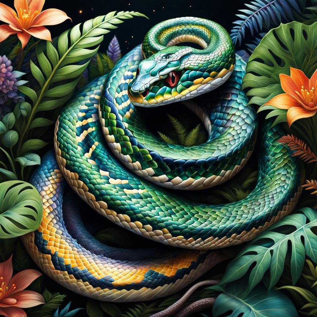 Jungle Serpent  by @Bug Artist