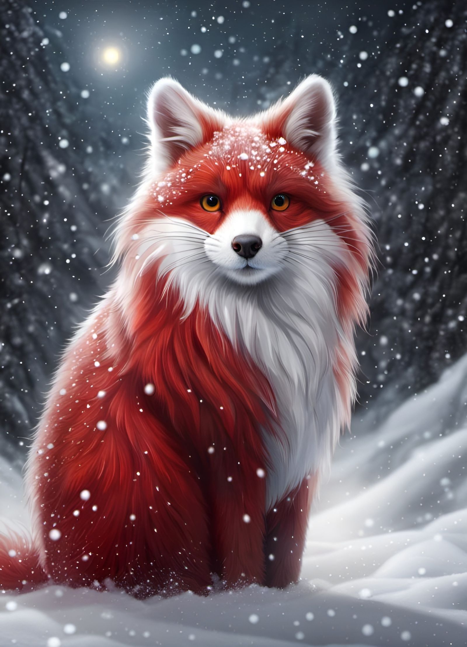 Red and White Critter  by @Dabbler