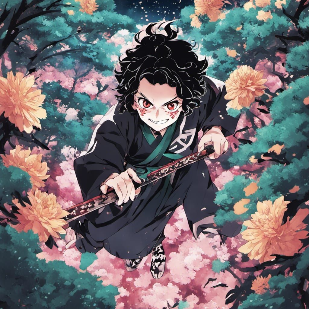 AI Generated Artwork Demon Slayer : Kimetsu No Yaiba Anime Fanart