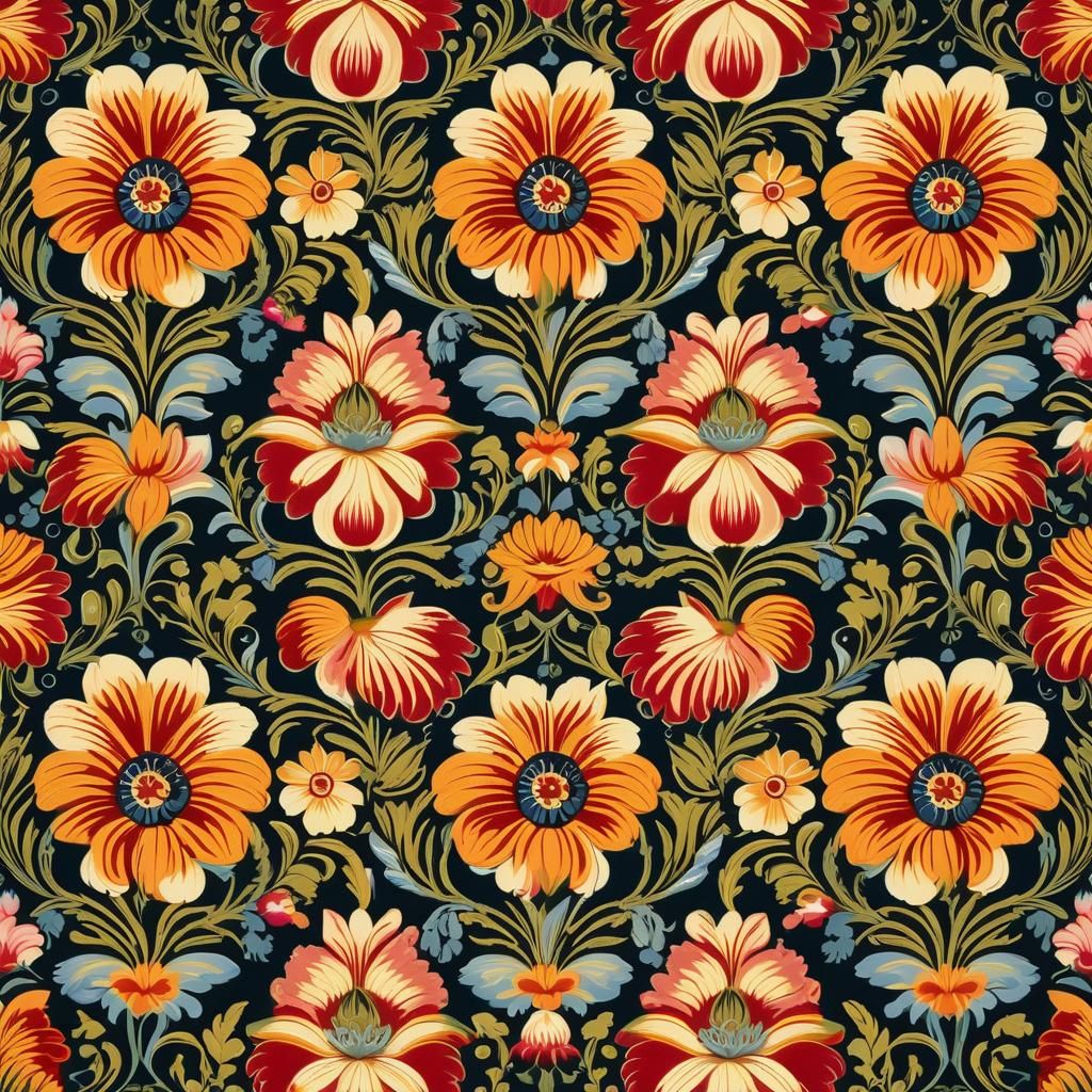 Old fashioned flower pattern