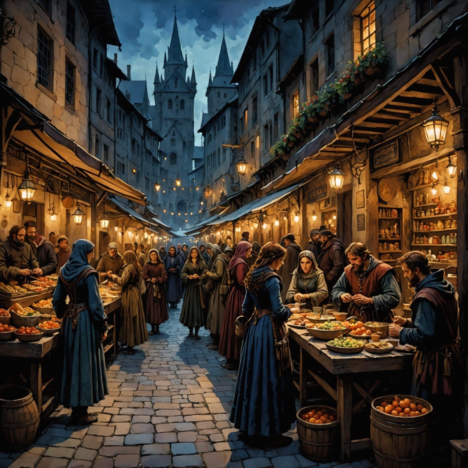 Even At Night, You Can Buy Food, To The Astonishment Of Travelers  by @Hesione