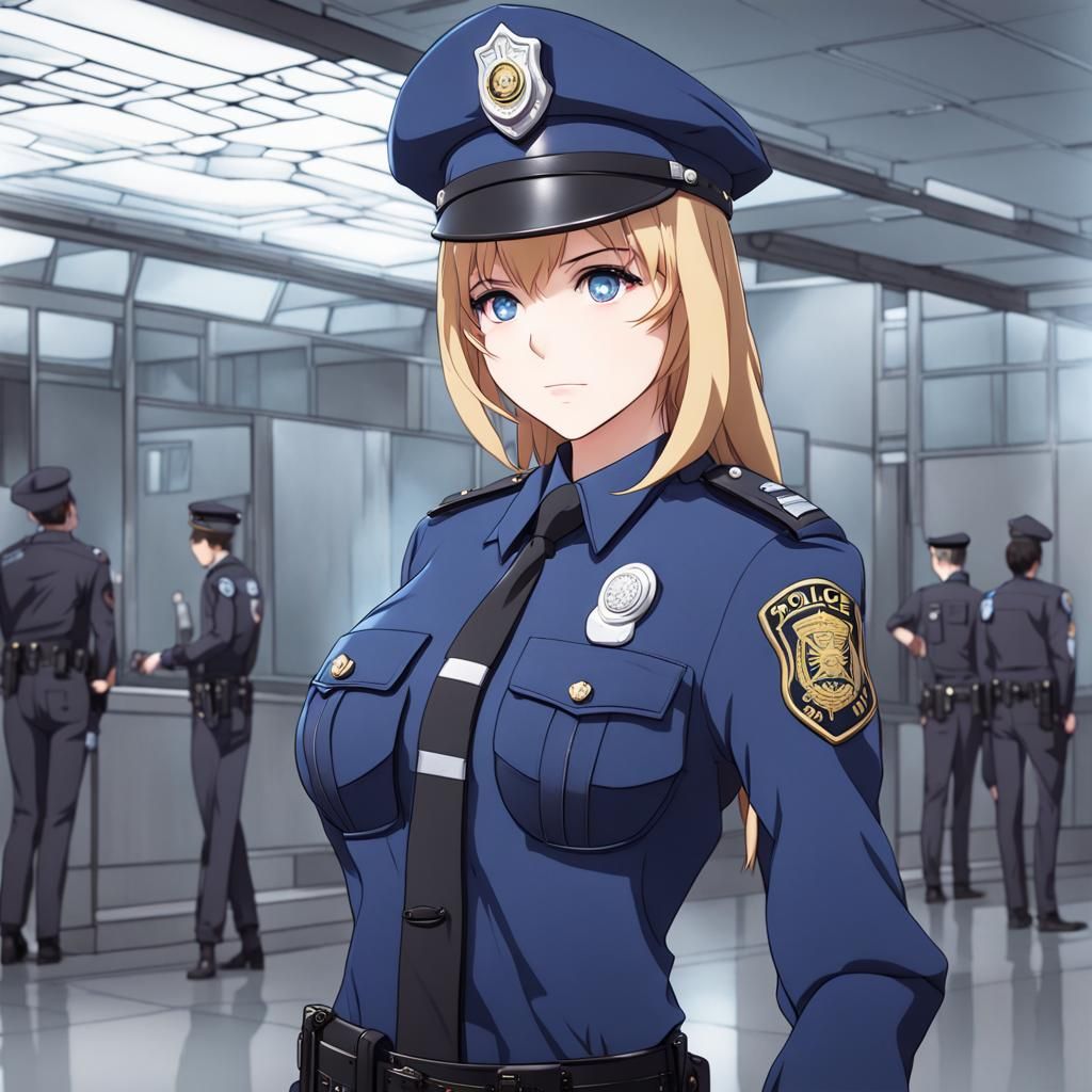 Anime Girl Gynoid Police Officer. - AI Generated Artwork - NightCafe ...