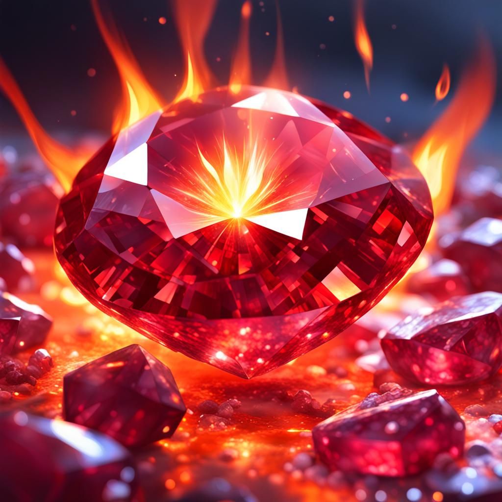 Fire Gem - AI Generated Artwork - NightCafe Creator