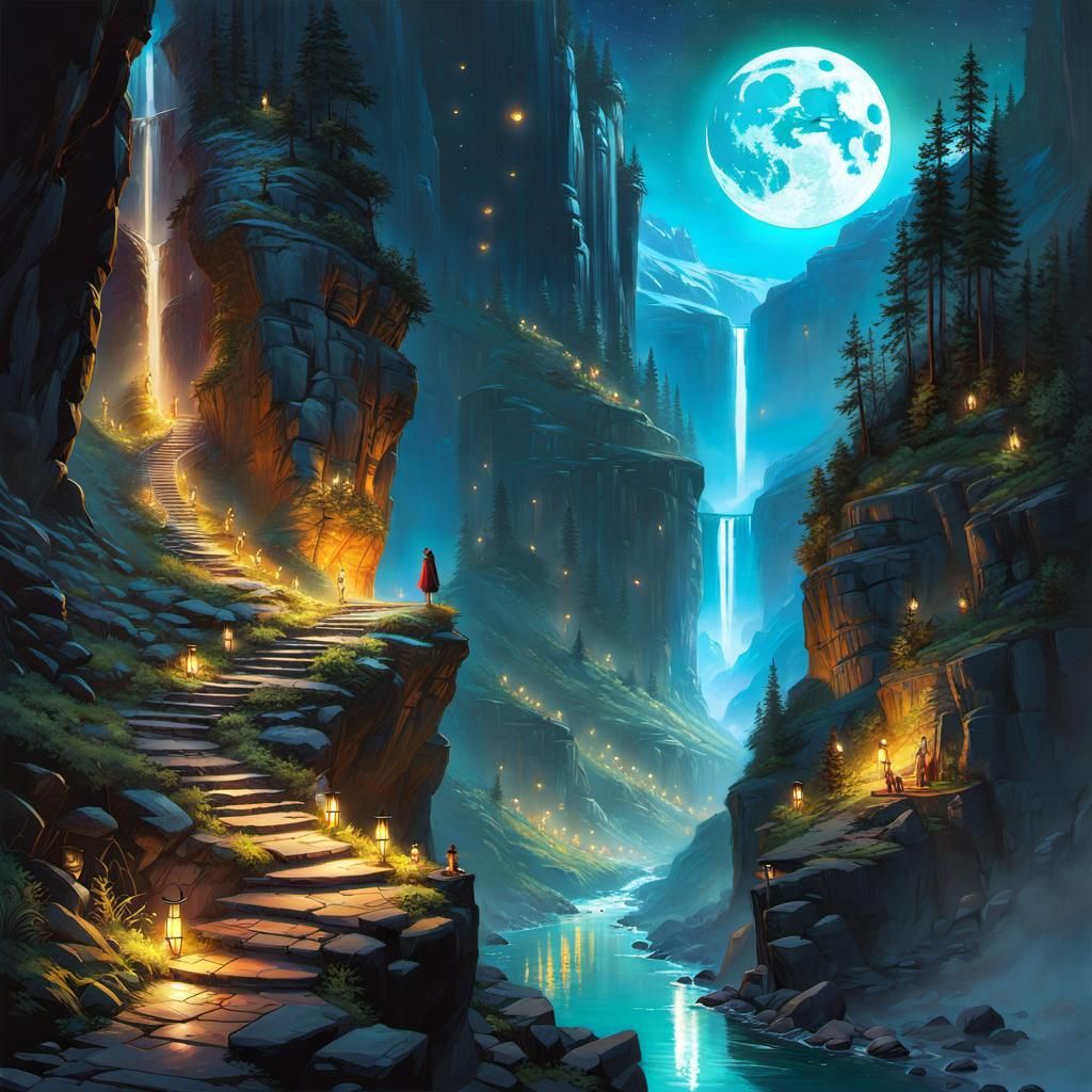 Path to the Kingdom of Eternal Moonlight  by @Babster