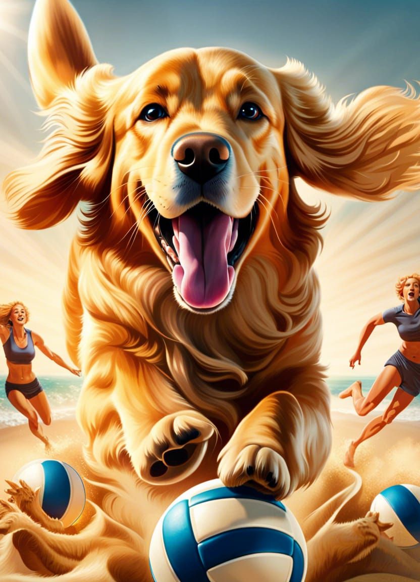 Honorary Member Of The Volleyball Team AI Generated Artwork