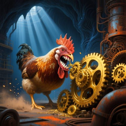 quand les poules auront des dents, when the hens will have teeth
  by @Iznogood