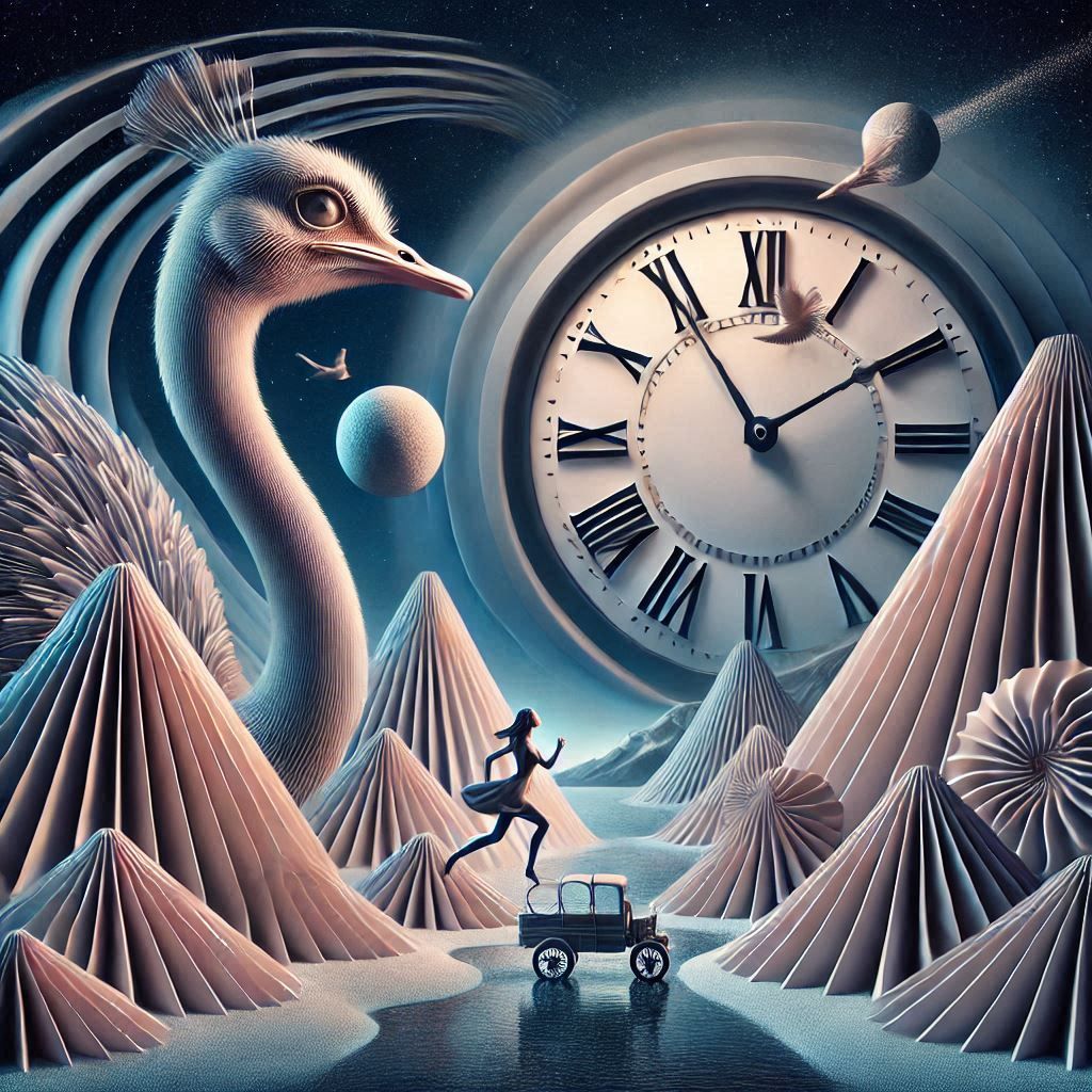 Running out of time doesn't make the ostrich stop - 9