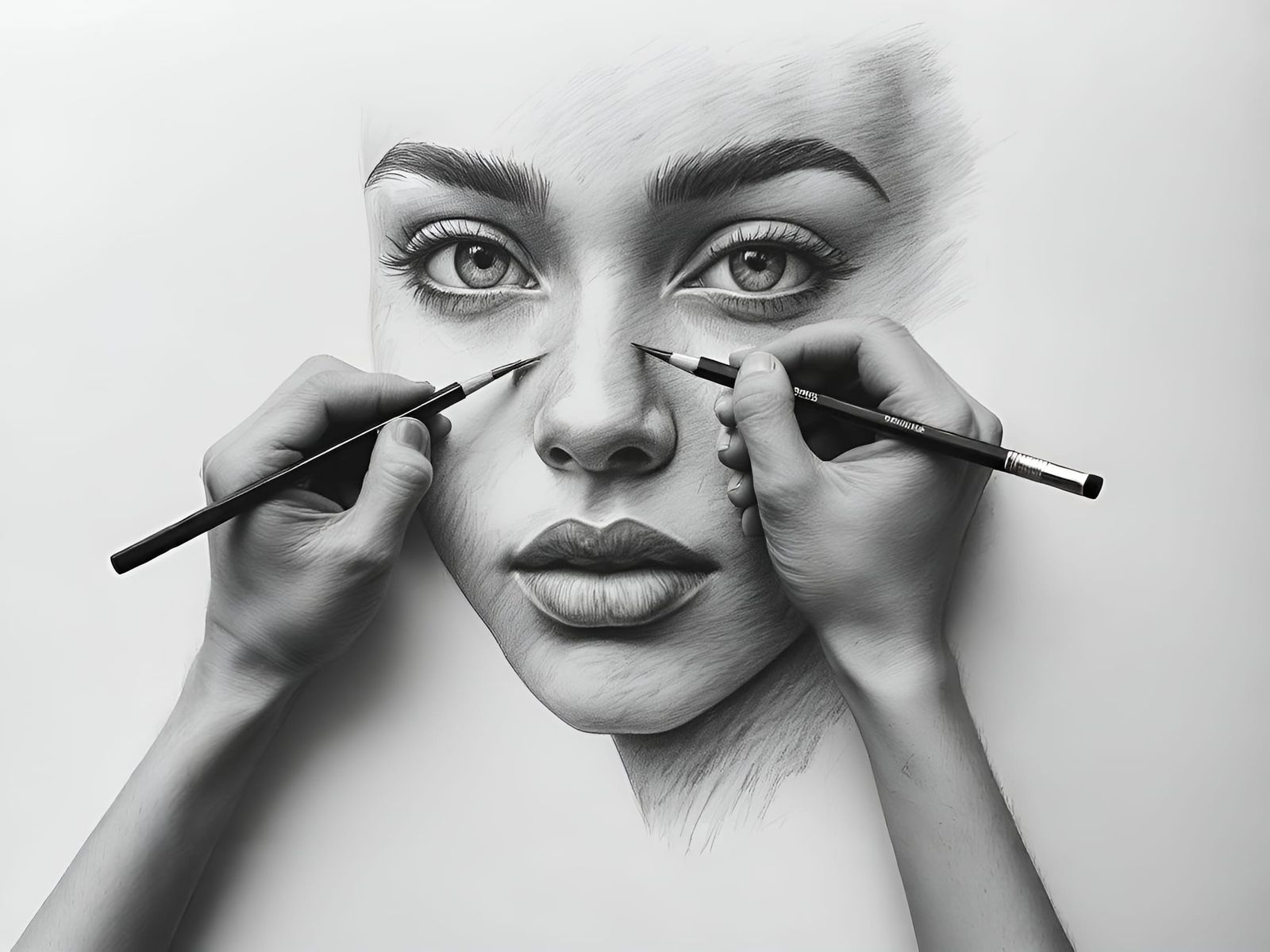 Black And White Pencil Drawing