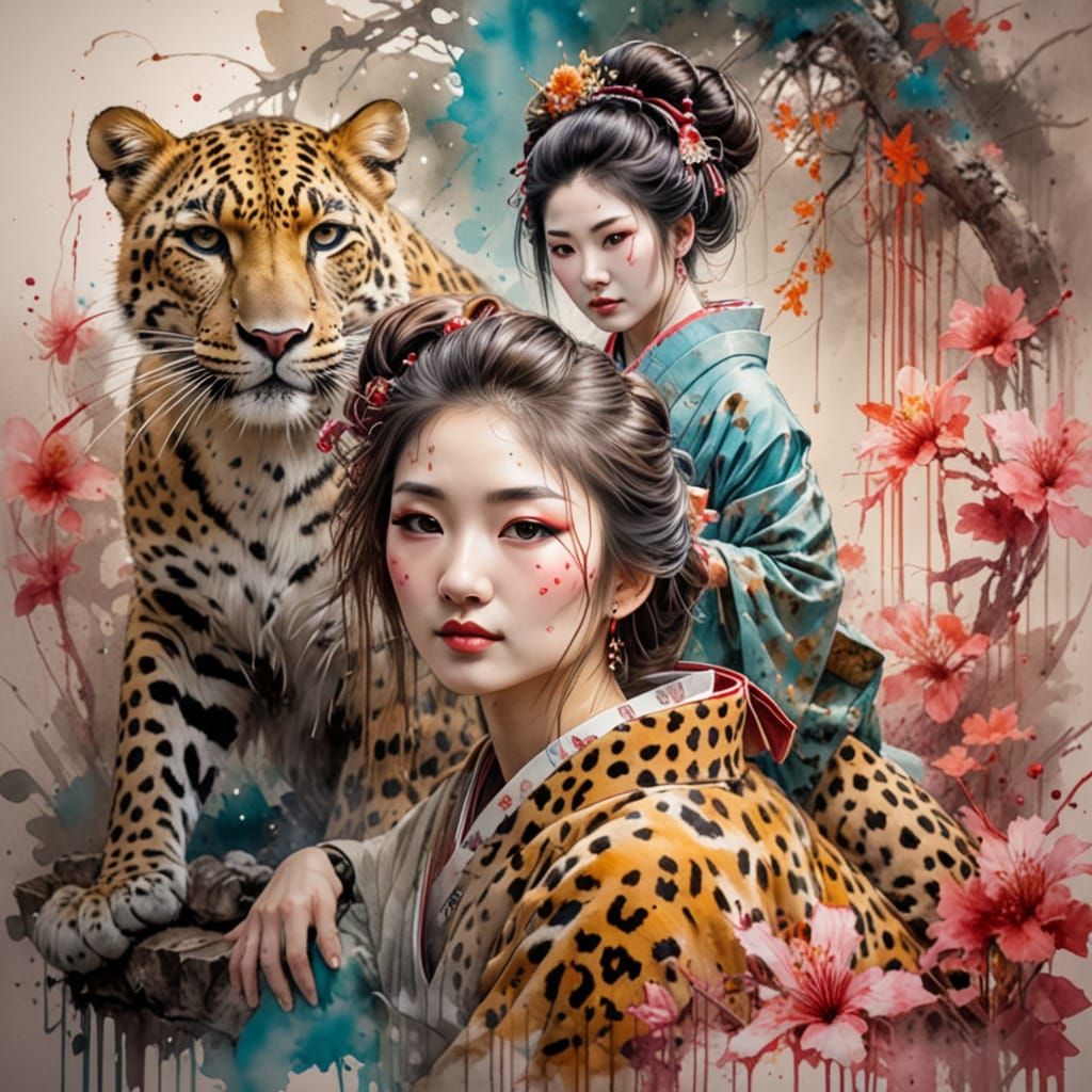 A Beautiful Geisha Woman Series