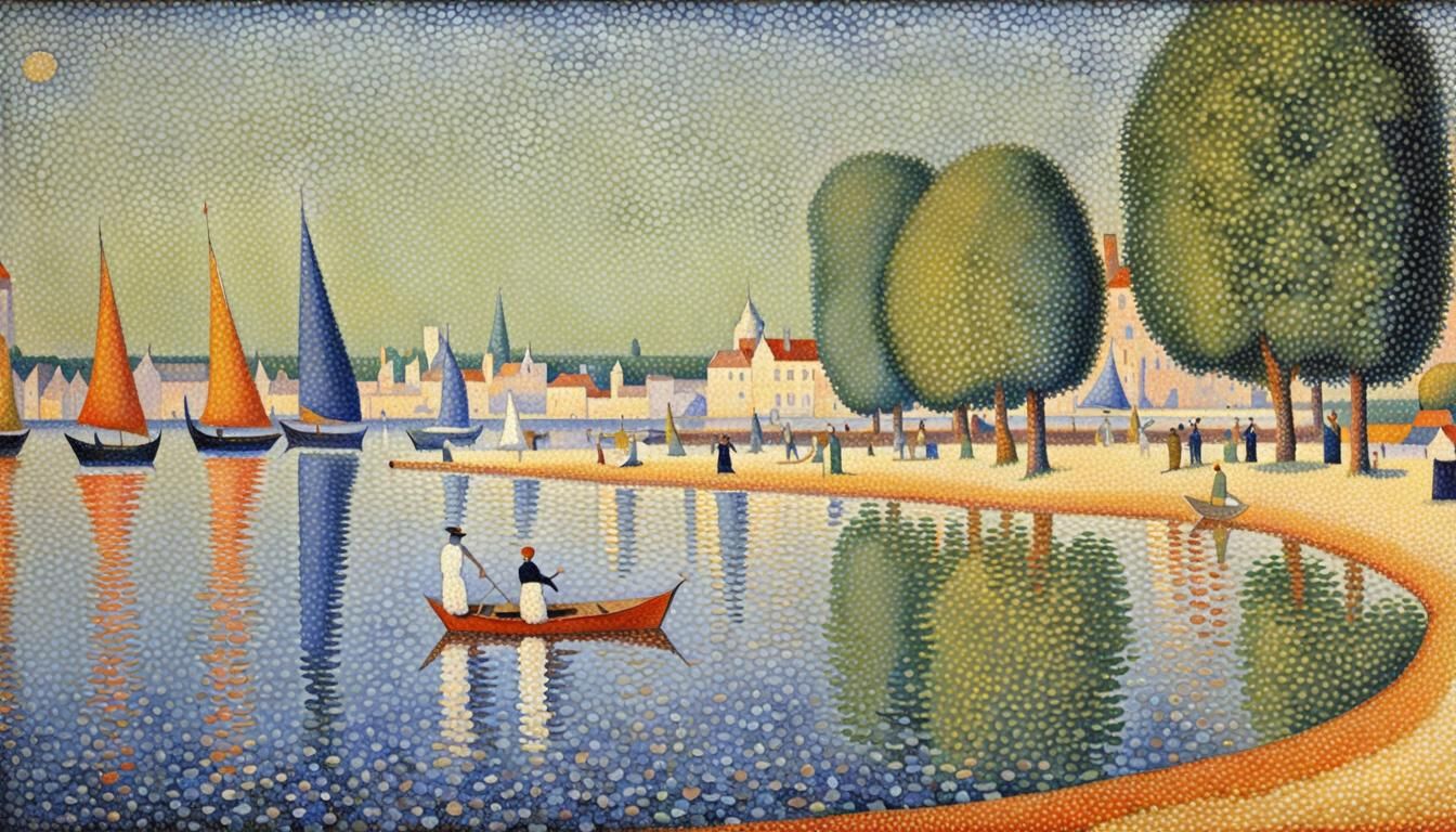 Pointillism by Georges Seurat and Albert Dubois-Pillet  by @Jack-Mike