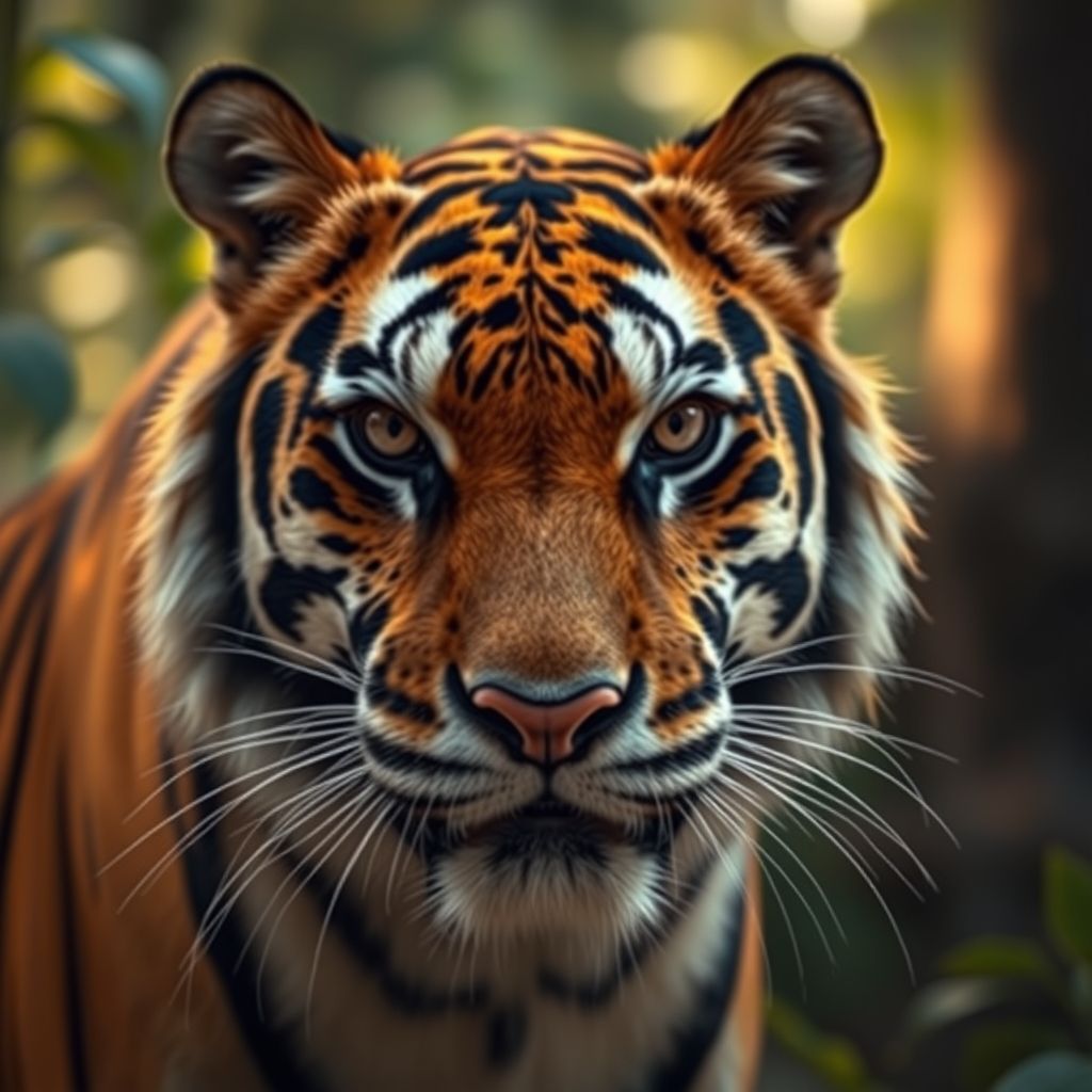 a Bengal tiger's head