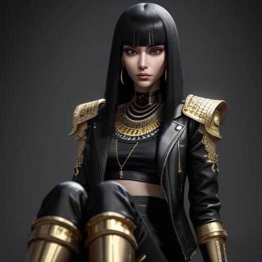 Young girl, Egyptian, Cleopatra, tall, slender, very beautif...