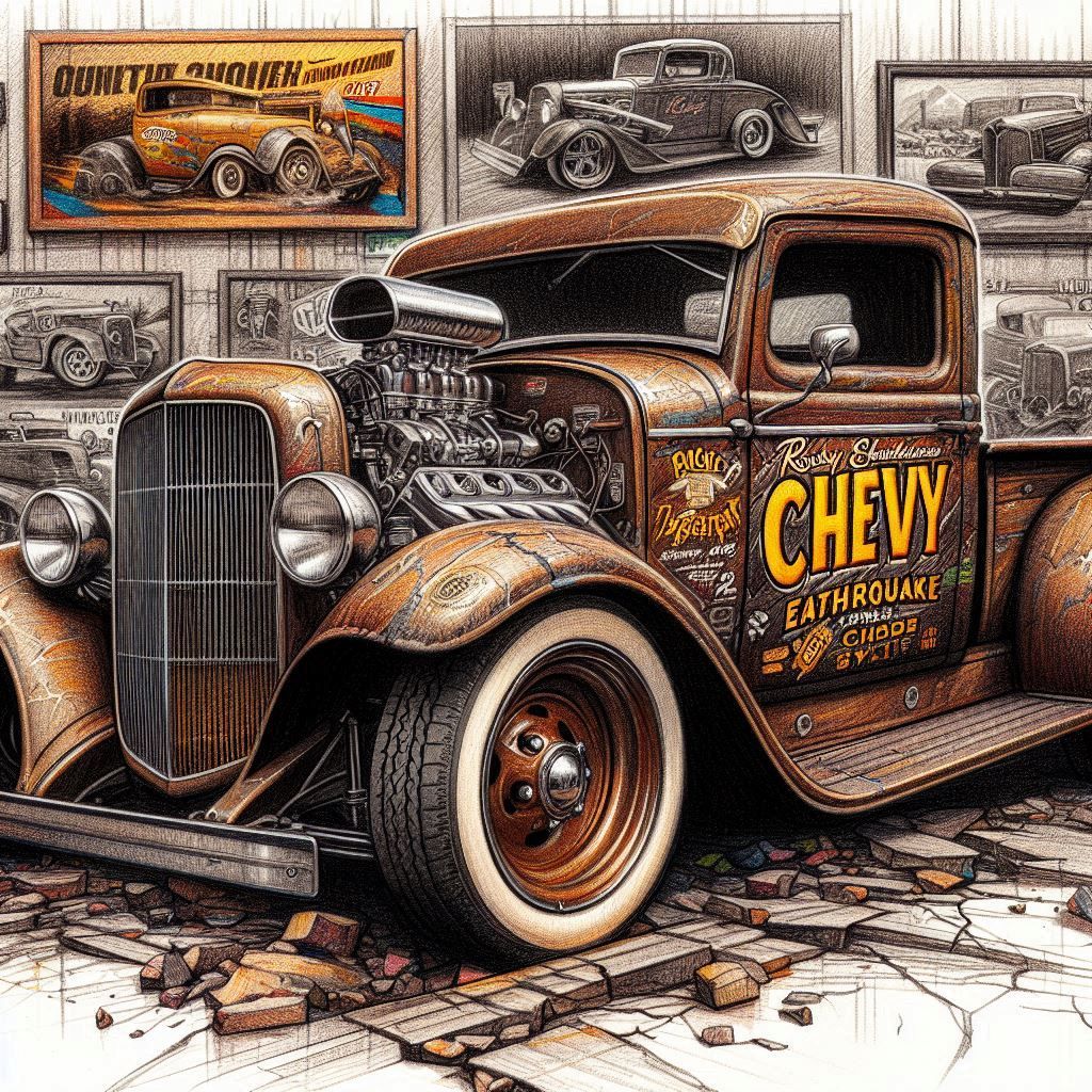 1930s Custom Hot-Rod Chevy Pickup Truck