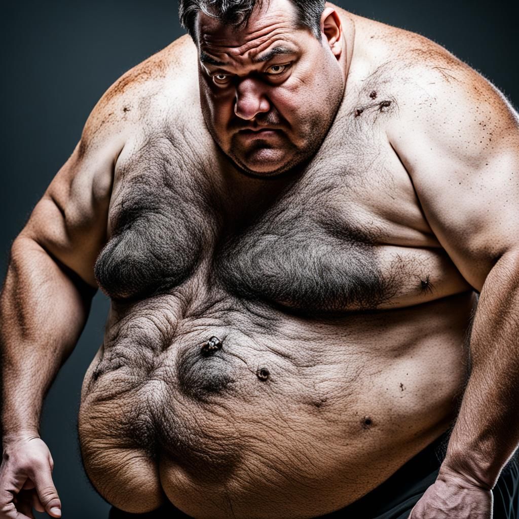 Extremely Obese and Unhygienic Man