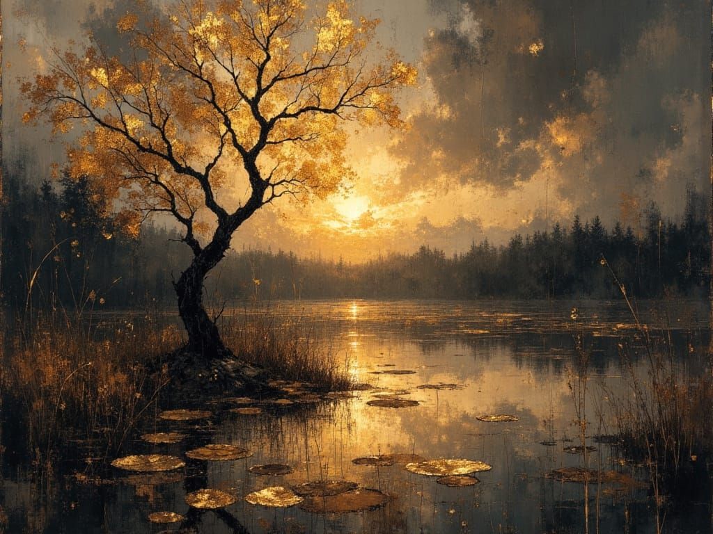 Sunset Golden Pond  by @Jen