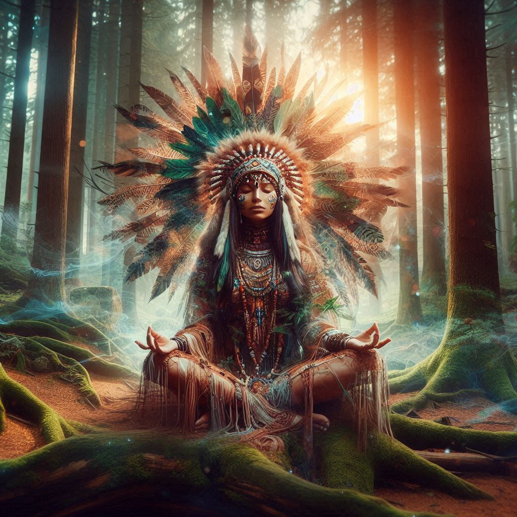 double exposure beautiful fantasy portrait landscape..