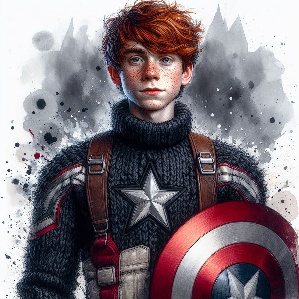 Ron Weasley as Captain America
