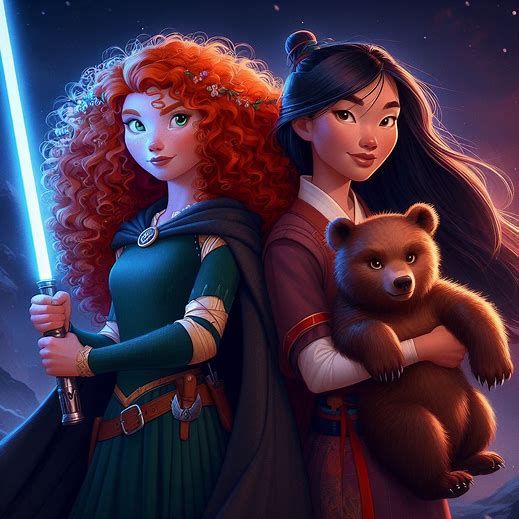 Merida & Mulan- Dark Disney