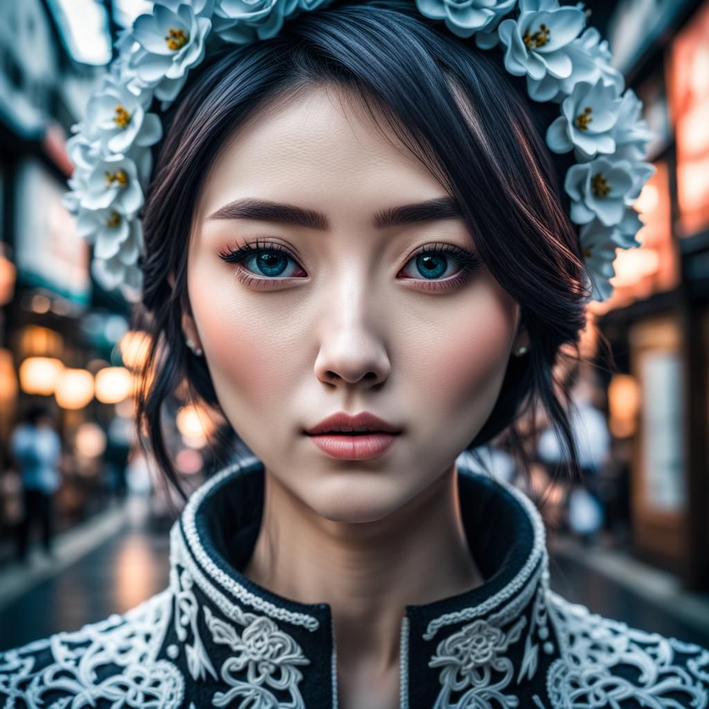 Beautiful woman on the streets