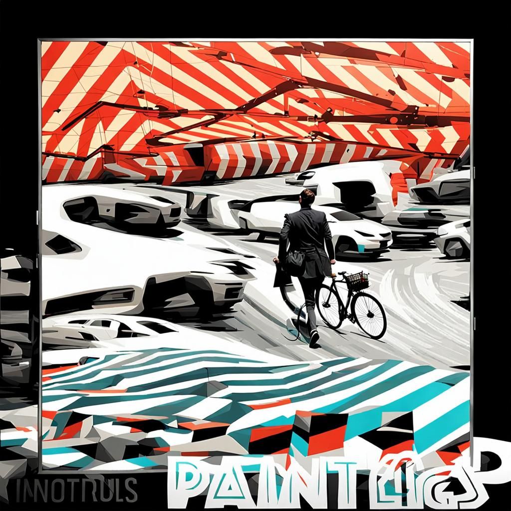 A man walking his bike is the main theme from the top and bo...