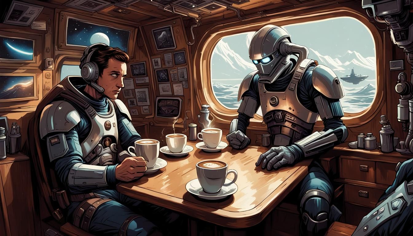 Kaffee auf einem Raumschiff trinken   by @Ickes 