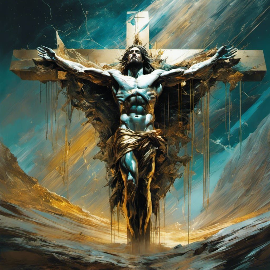 Jesus Christ on the cross - AI Generated Artwork - NightCafe Creator