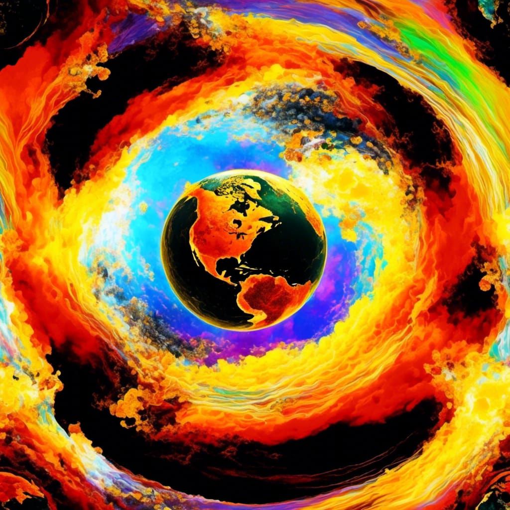 <lora:NC Hyperreal:1.0> Psychedelic swirling stormy skies