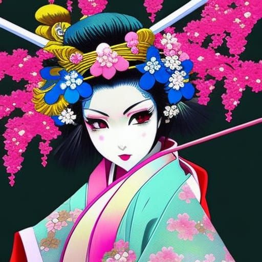 Geisha, sword, japanese, woman, japan, warrior, shogum, HD phone wallpaper  | Peakpx