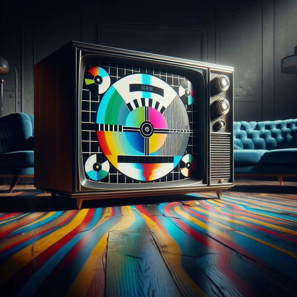 A classic TV test pattern design