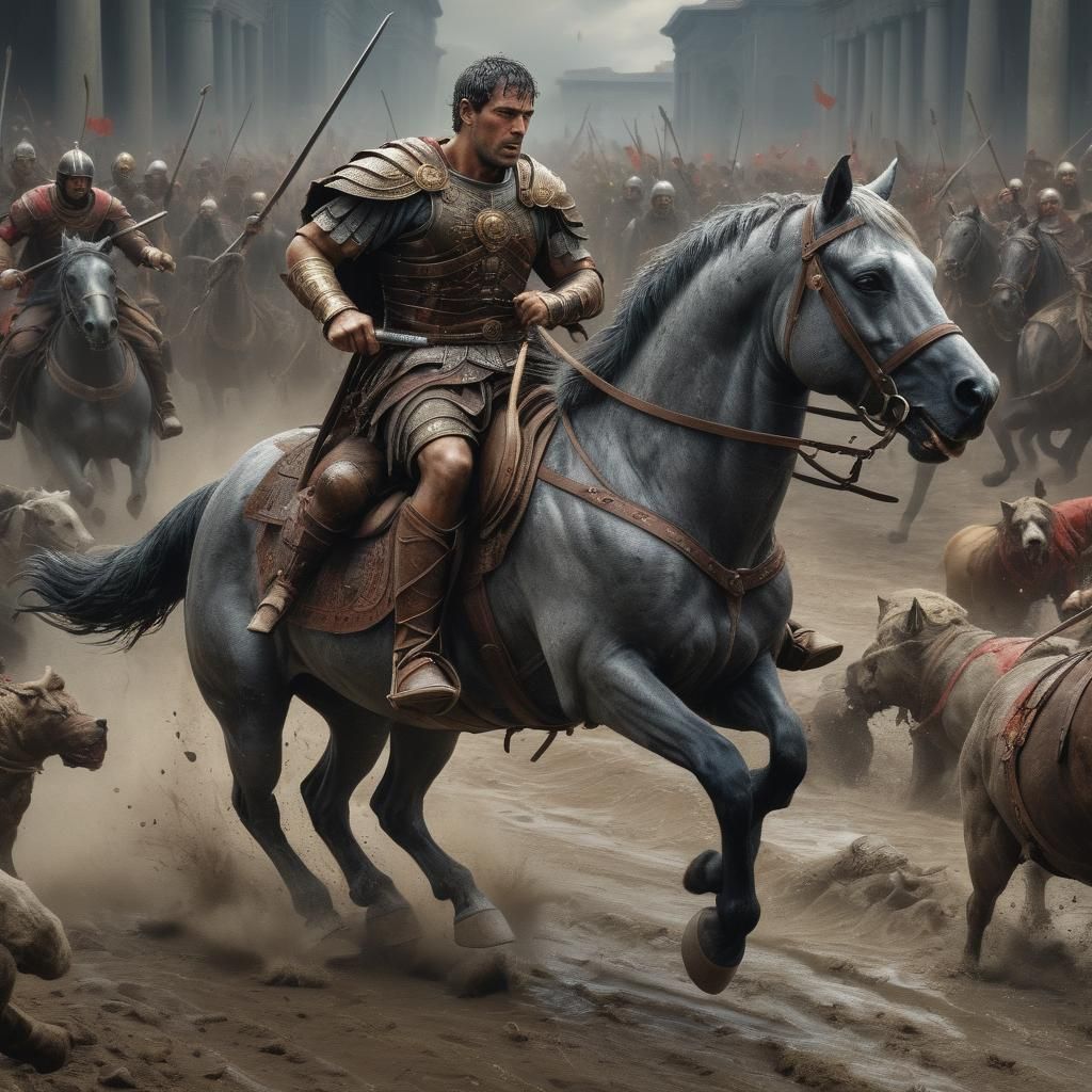 Roman Battle - AI Generated Artwork - NightCafe Creator