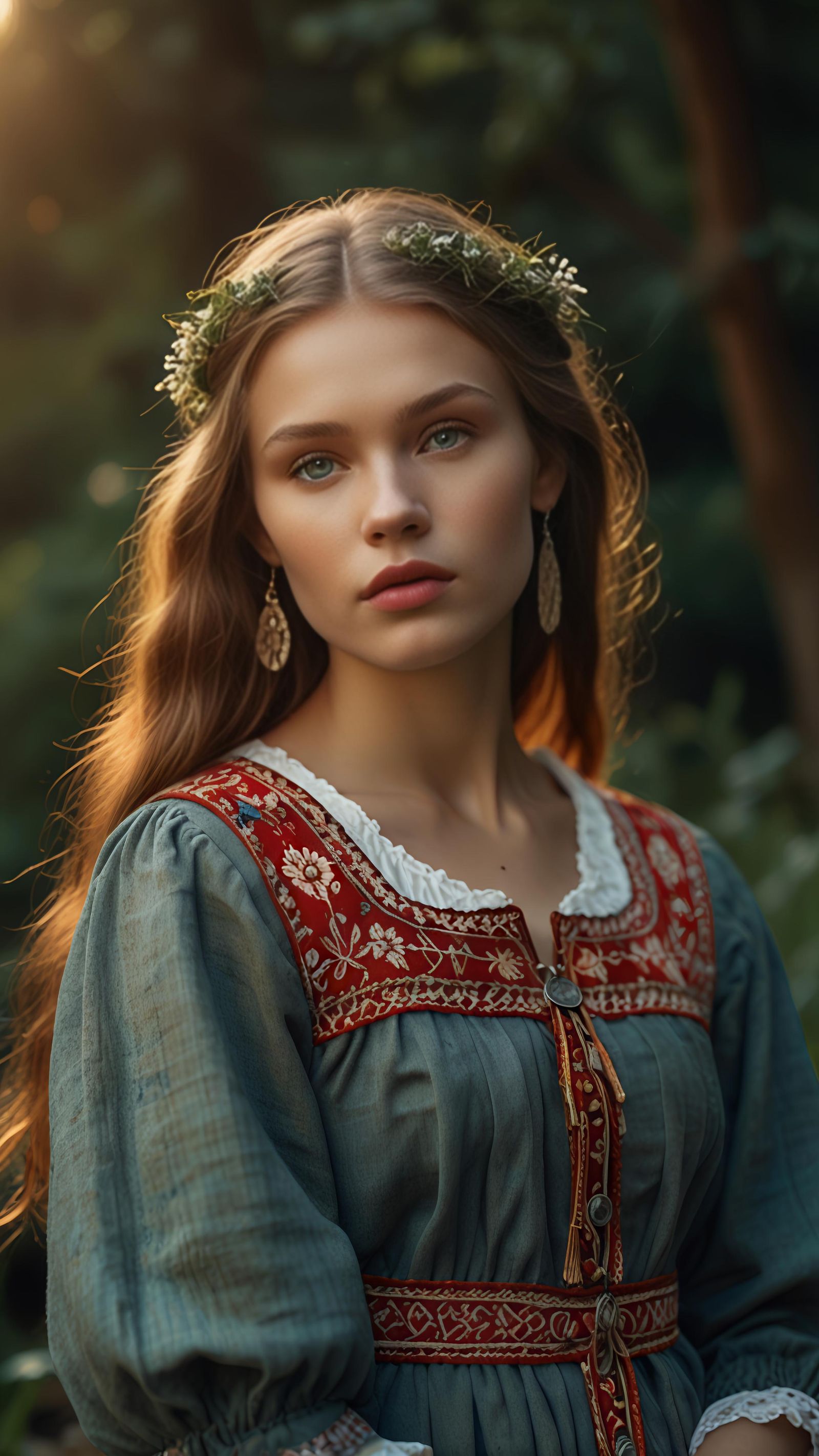 Девушка славянской внешности с русыми волосами