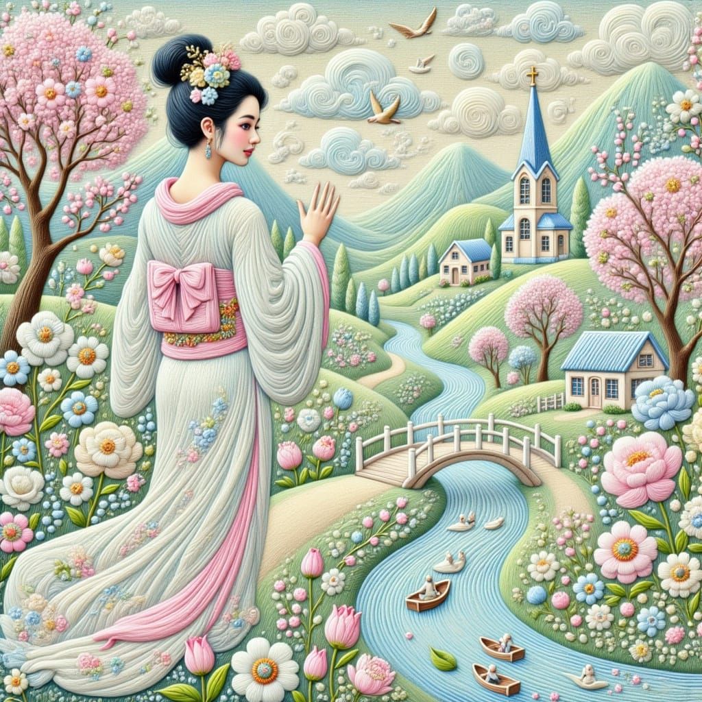  <lora:Pastel Embroidery:1.0>