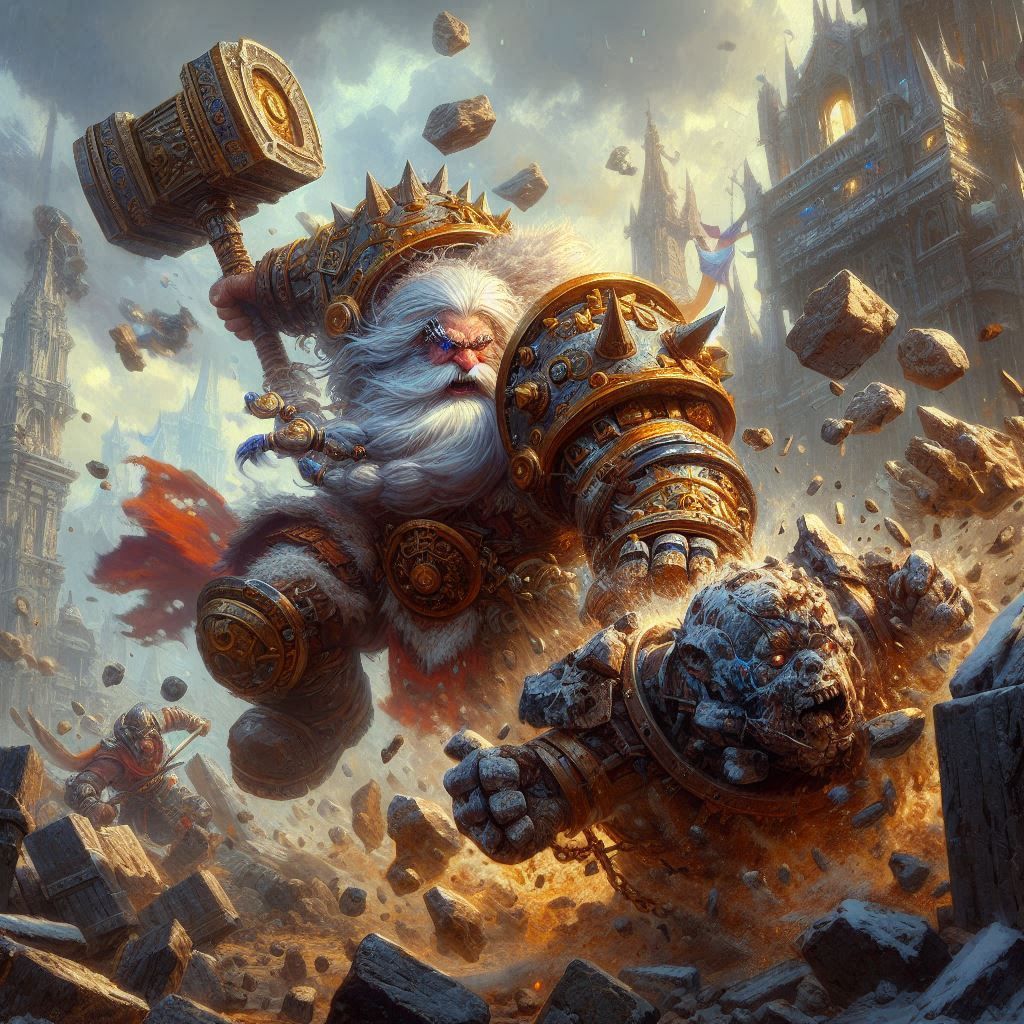 Dwarf Knight in a Battle - AI Generated Artwork - NightCafe Creator