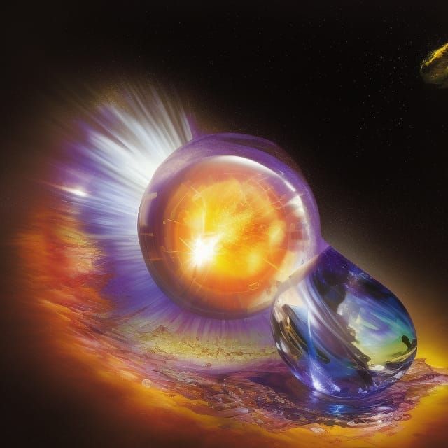 Absolute out of control chaos in motion, supernovas, nebulas...