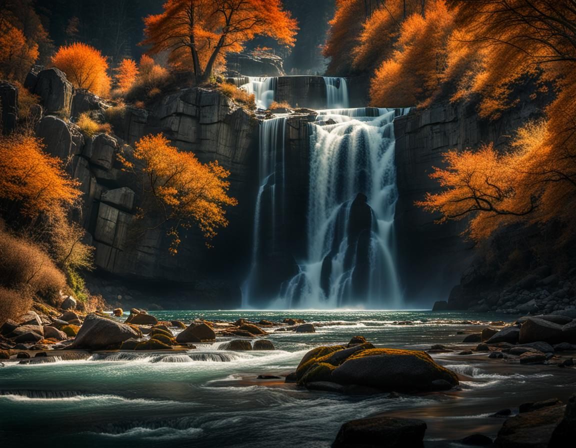 Landscape with waterfall (v2)