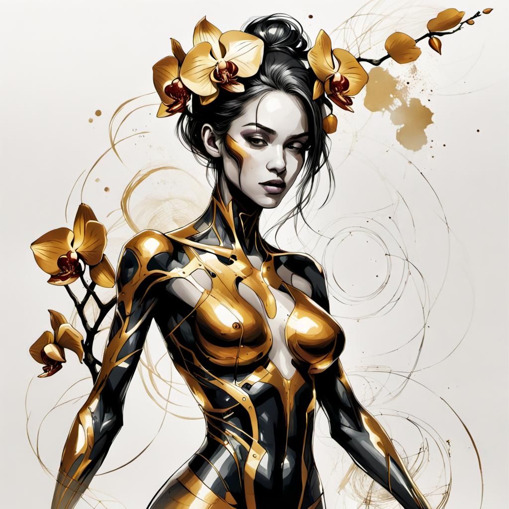 black and gold